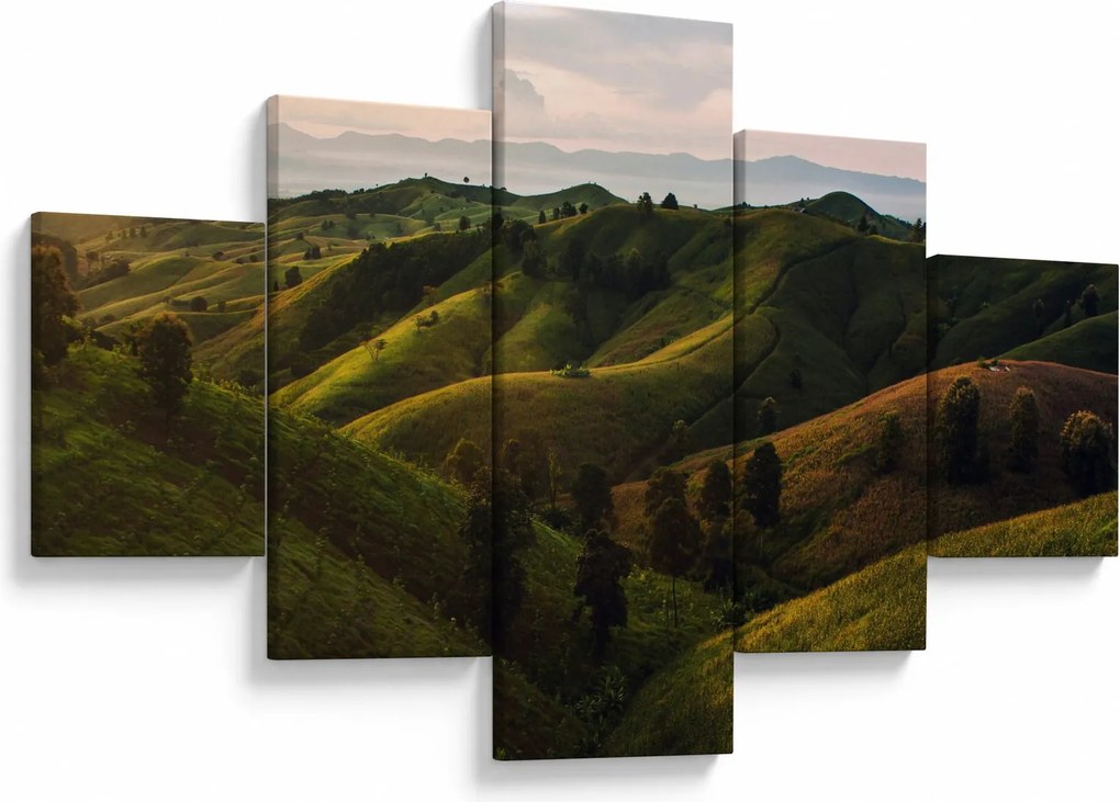 Obraz - Widok na tajskie wzgórza (125x70 cm)