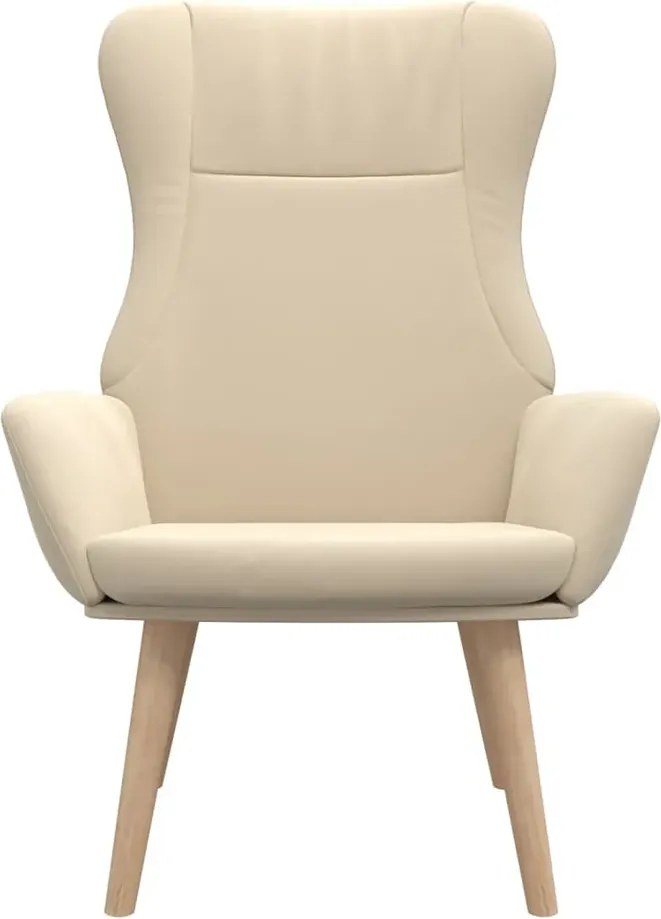 Kremowy tapicerowany fotel do czytania - Twister