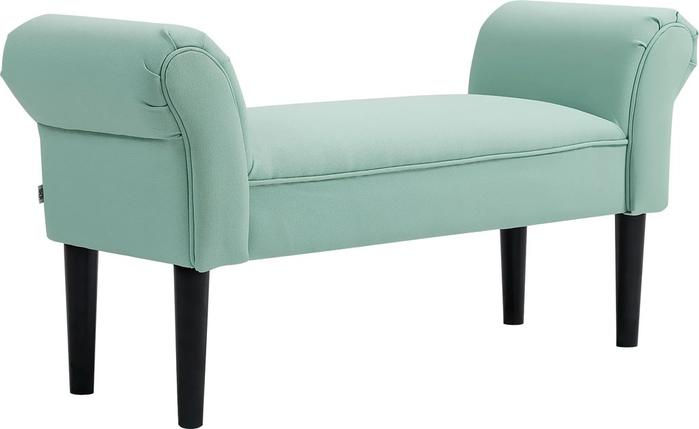 HOMCOM Tapicerowana Ławka do Sypialni i Przedpokoju, do 130 kg, 102 x 36 x 51 cm, Zielona