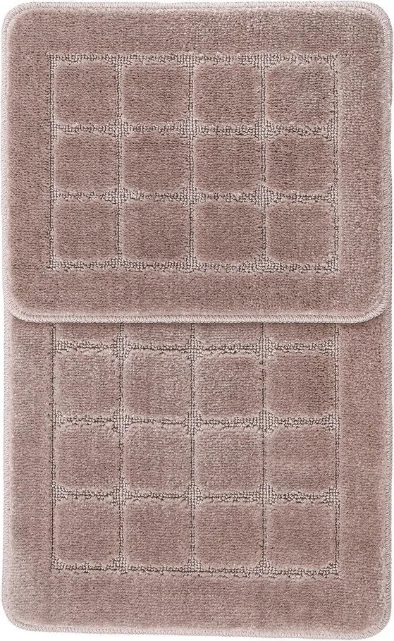 Brązowe dywaniki łazienkowe zestaw 2 szt. 50x80 cm Kareli – Foutastic