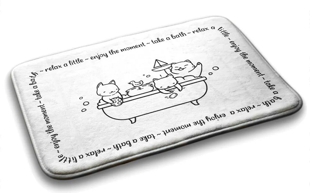 Dywanik łazienkowy antypoślizgowy Dywanik łazienkowy antypoślizgowy Kotki Wanna Kąpiel