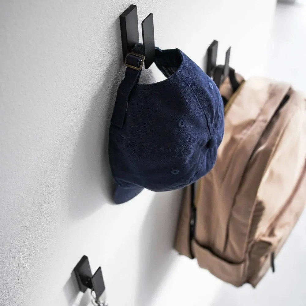 Czarne ścienne metalowe haczyki zestaw 3 szt. Tower – YAMAZAKI