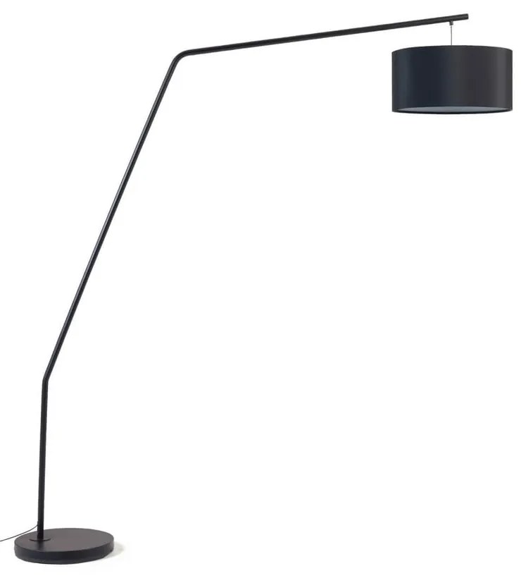 Czarna lampa stojąca z tekstylnym kloszem (wysokość 221,5 cm) Ciana – Kave Home