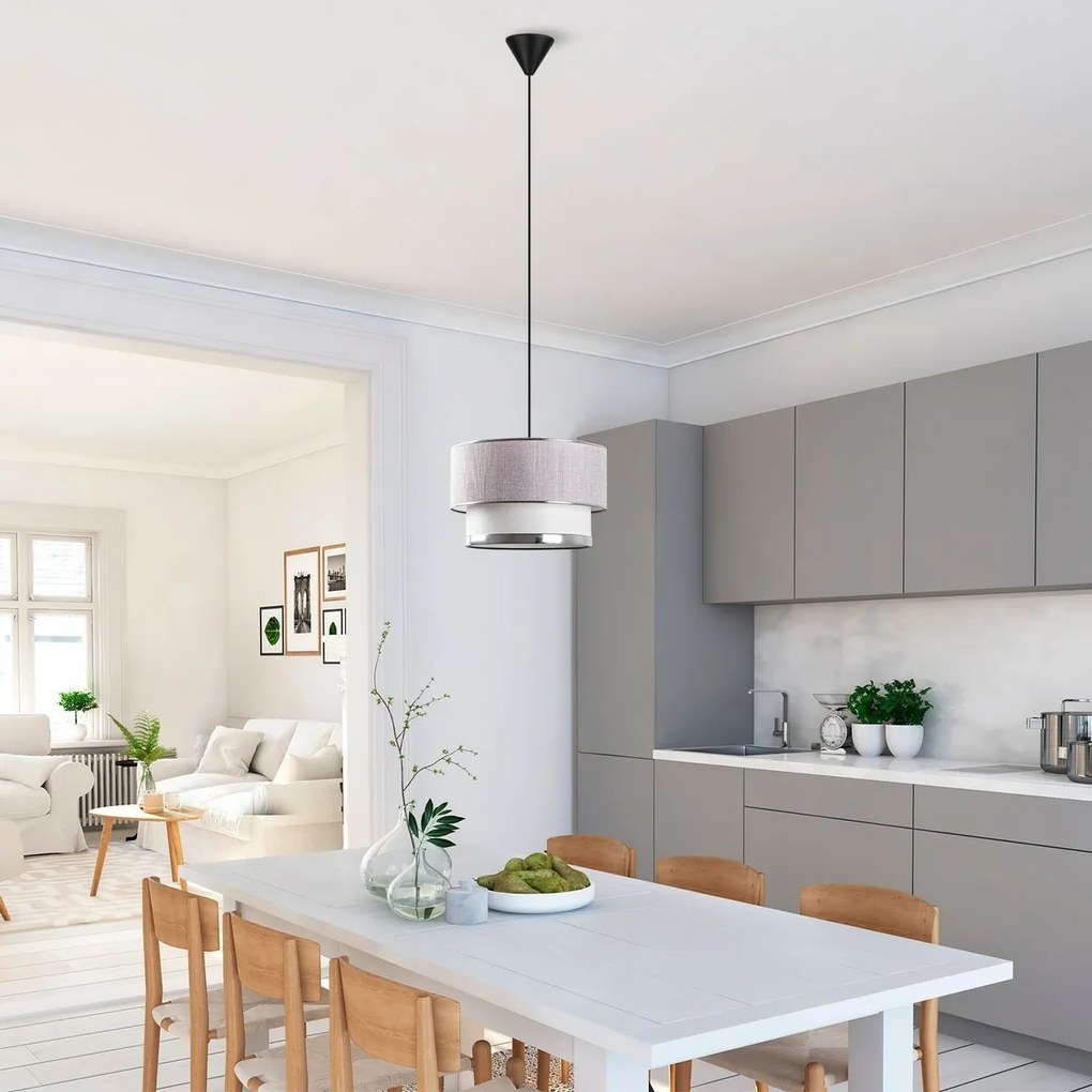 Lampa wisząca Cake - Grey, Silver
