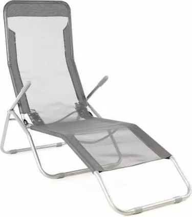Regulowany leżak ogrodowy - szare
