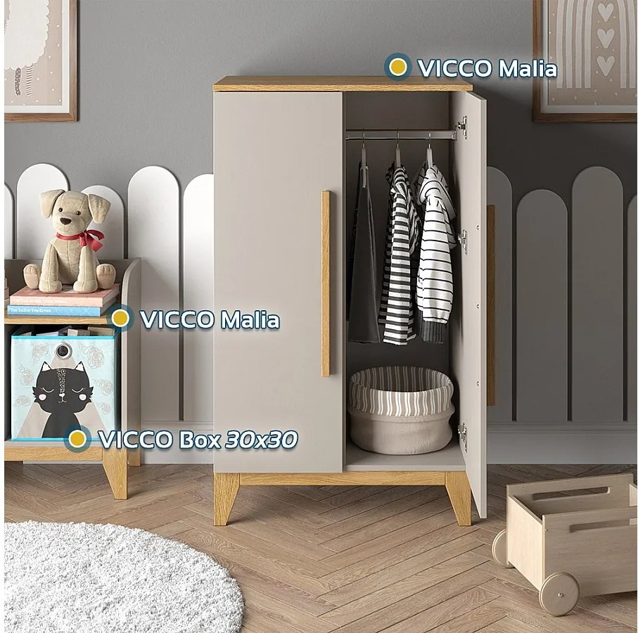 Szafa dziecięca dąb kaszmirowy 70x53.4x120 malia