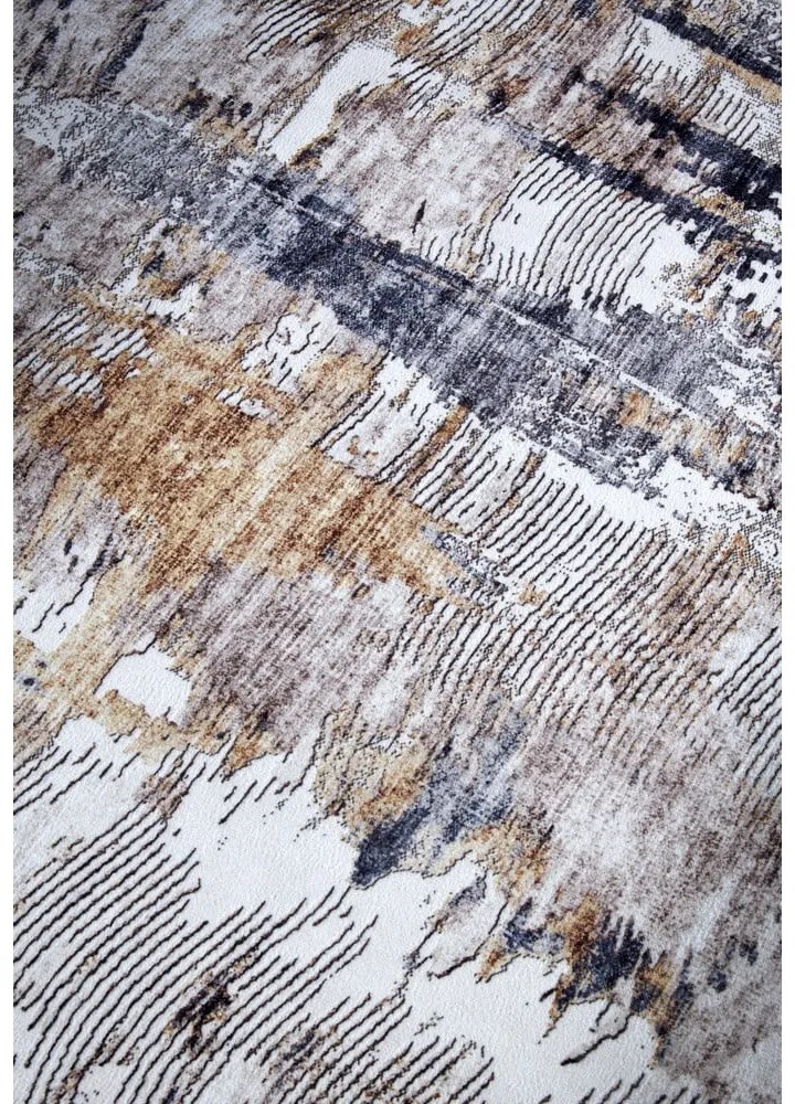Jasnoszary dywan 200x290 cm Malard Anthracite Gold – Elle Decoration