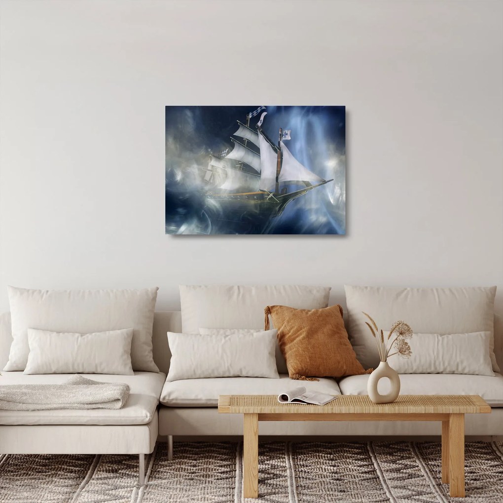 Obraz na szkle - Statek widmo (70x50 cm)