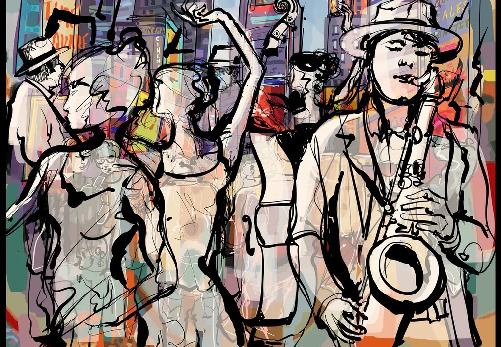 Fototapeta - Jazzowa noc (196x136 cm)