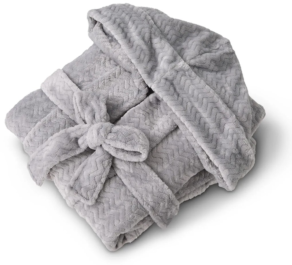 SZLAFROK WARM HUG SZARY M MICRO CHIP