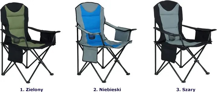 Składane krzesło kempingowe czarny + szary F5-F91