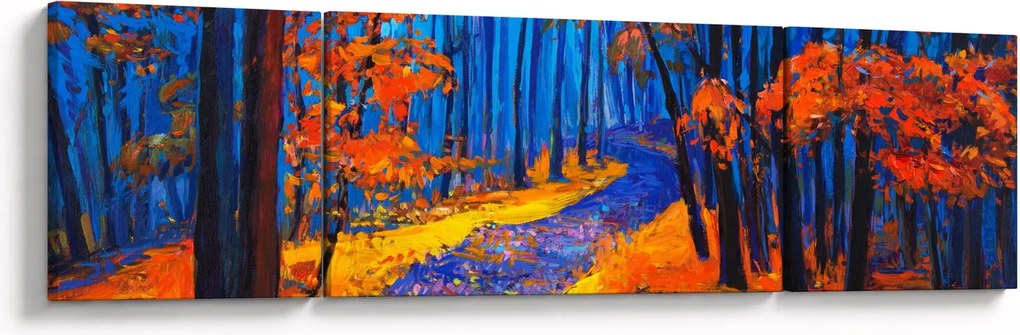 Obraz jesiennego lasu (170x50 cm)