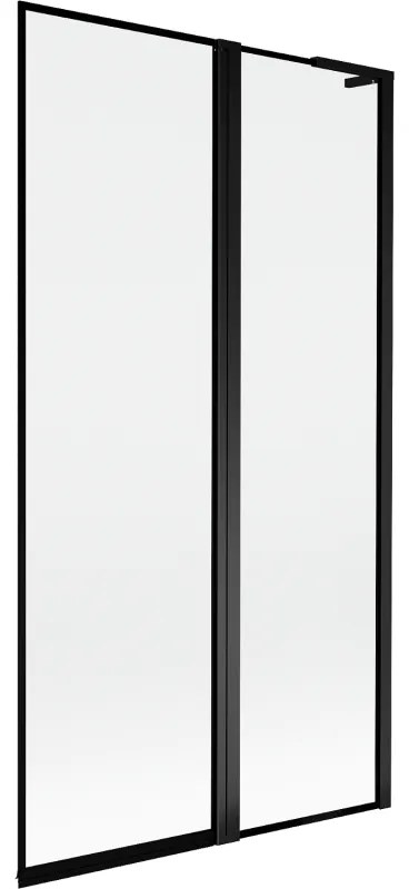 Mexen Mist L parawan nawannowy 2-skrzydłowy prawy 100 x 150 cm, czarna ramka, czarny - 8A9L-100-011-70-70-P