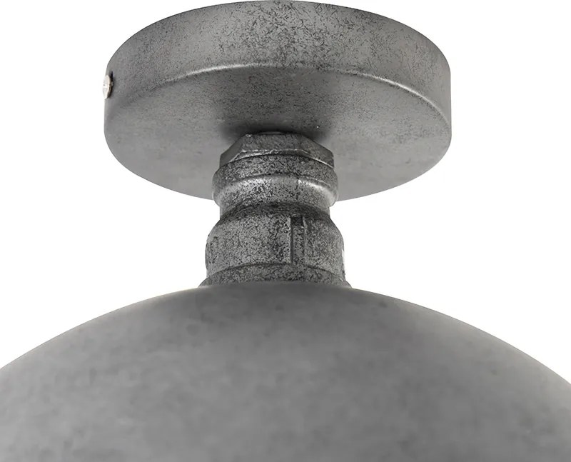 Industrialna lampa sufitowa antyczne srebro 25,5 cm - Course