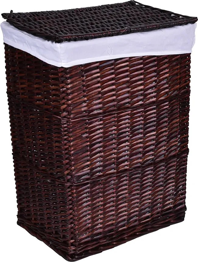 Wiklinowy kosz na pranie wenge 72L T6-G72