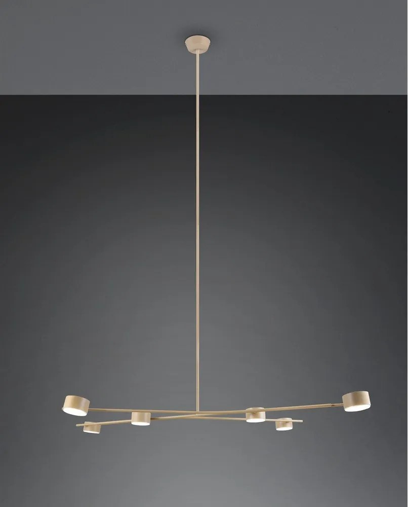 Beżowa metalowa lampa wisząca Coda – Trio Select