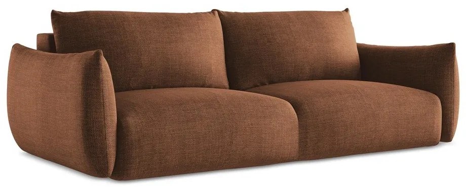 Rozkładana sofa w kolorze terakoty 230 cm Leila – Makamii