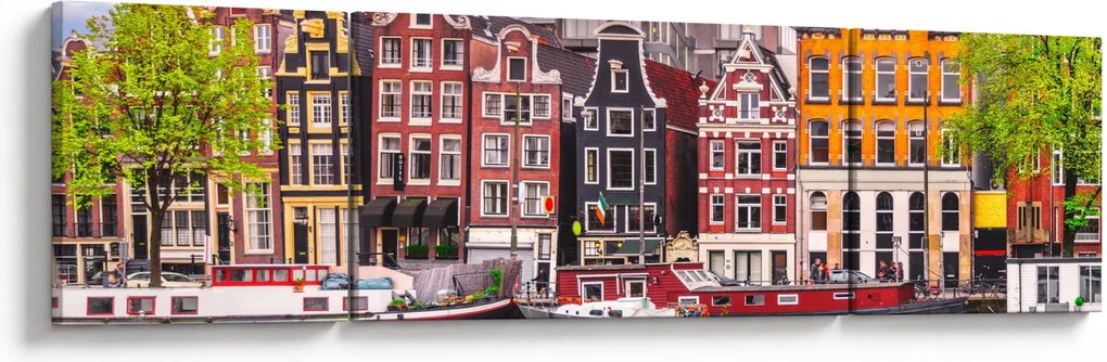 Obraz - Amsterdam, domy tańca (170x50 cm)