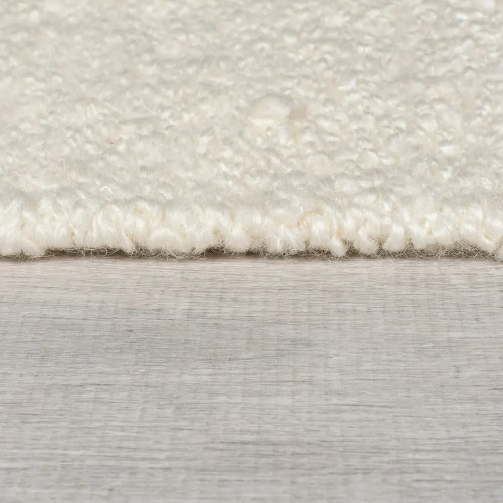 Kremowo-naturalny dywan z mieszanki wełny tkany ręcznie 160x230 cm Eric Checkboard – Flair Rugs