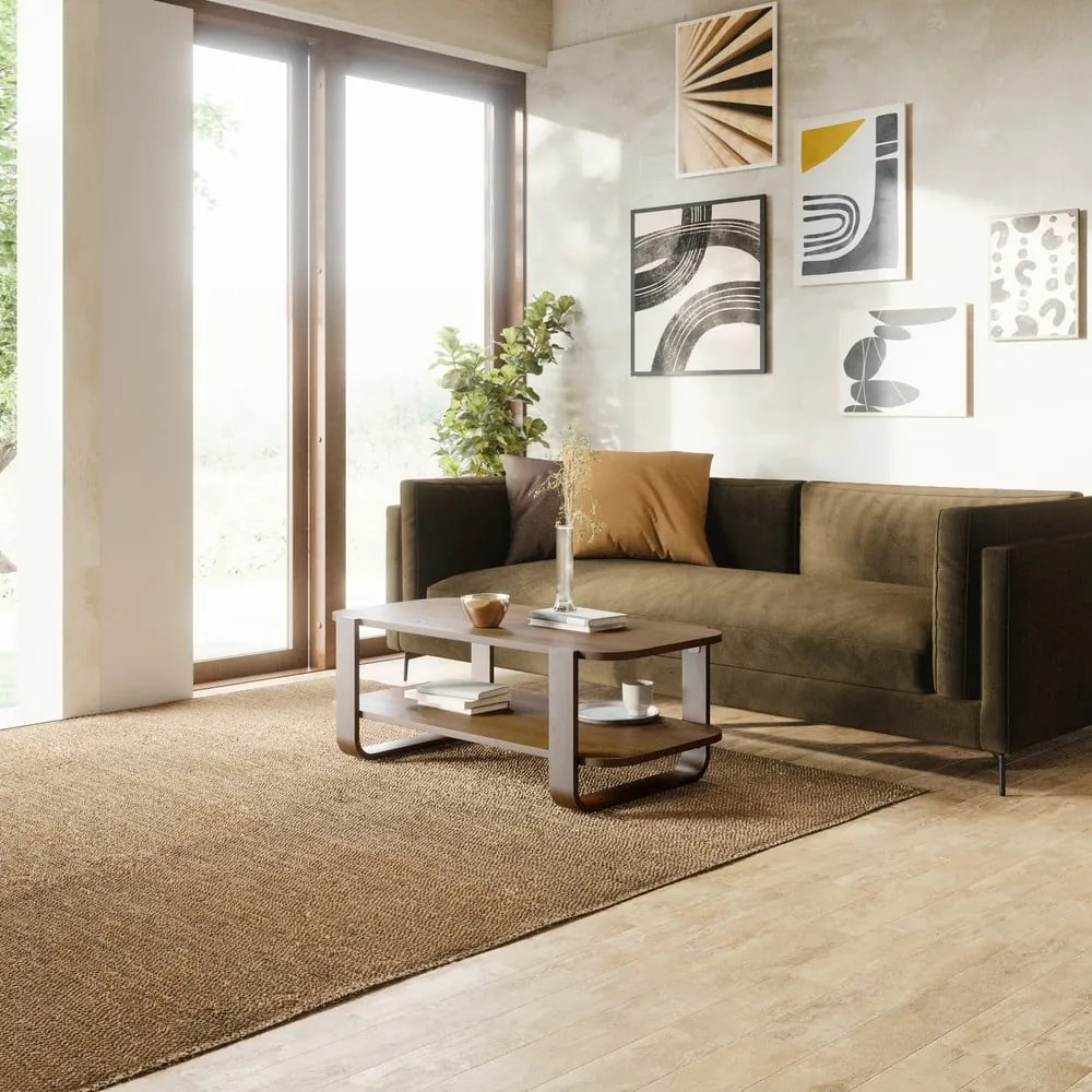 Brązowy stolik z drewna eukaliptusowego 55x109 cm Bellwood – Umbra