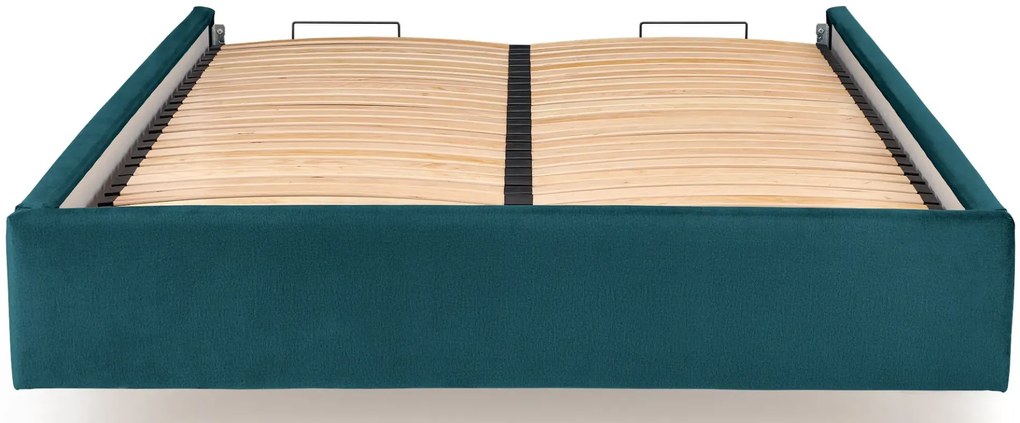 Ciemnozielony korpus łóżka tapicerowanego welurem Z2-F64