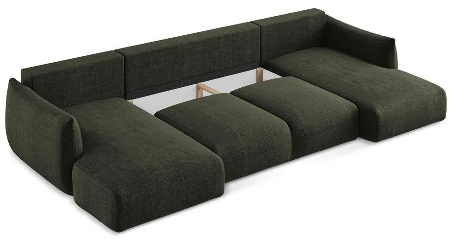 Zielony rozkładany narożnik (w kształcie litery U) Leila – Makamii