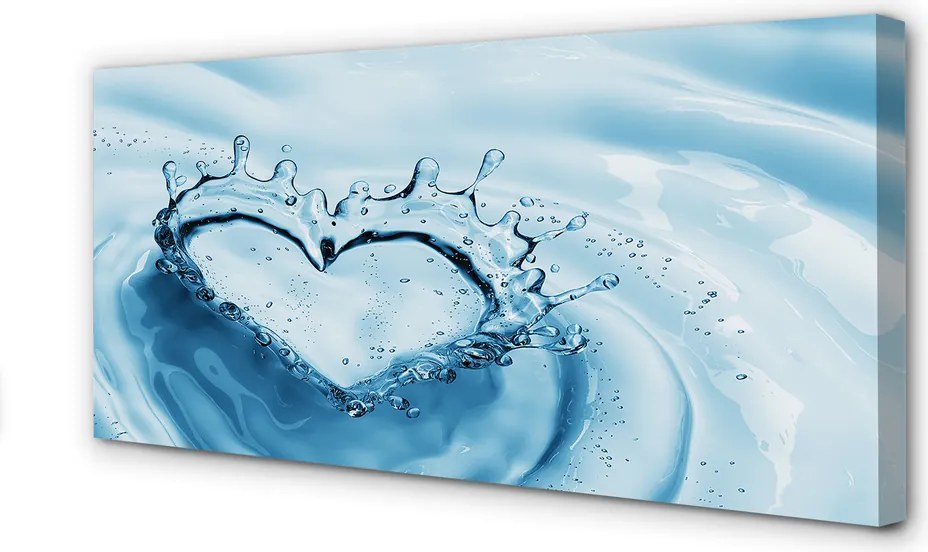 Obraz drukowany na płótnie Serce z Kropli Wody