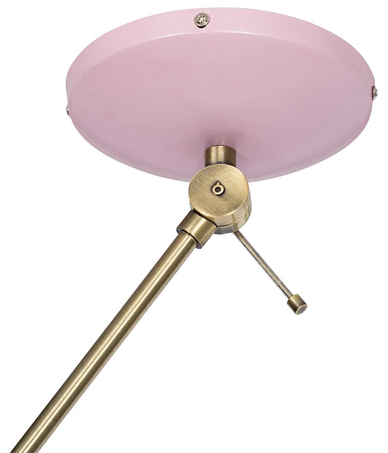 Lampa sufitowa w stylu Retro różowa z brązem - Milou Retro Oswietlenie wewnetrzne