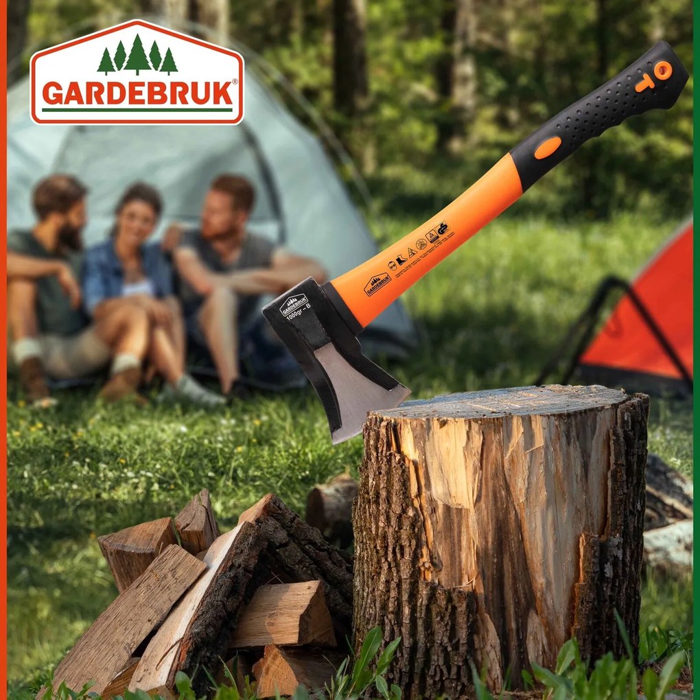 Zestaw siekier TOMS, siekiera i rozłupywacz, 2 sztuki, czarna/pomarańczowa Gardebruk