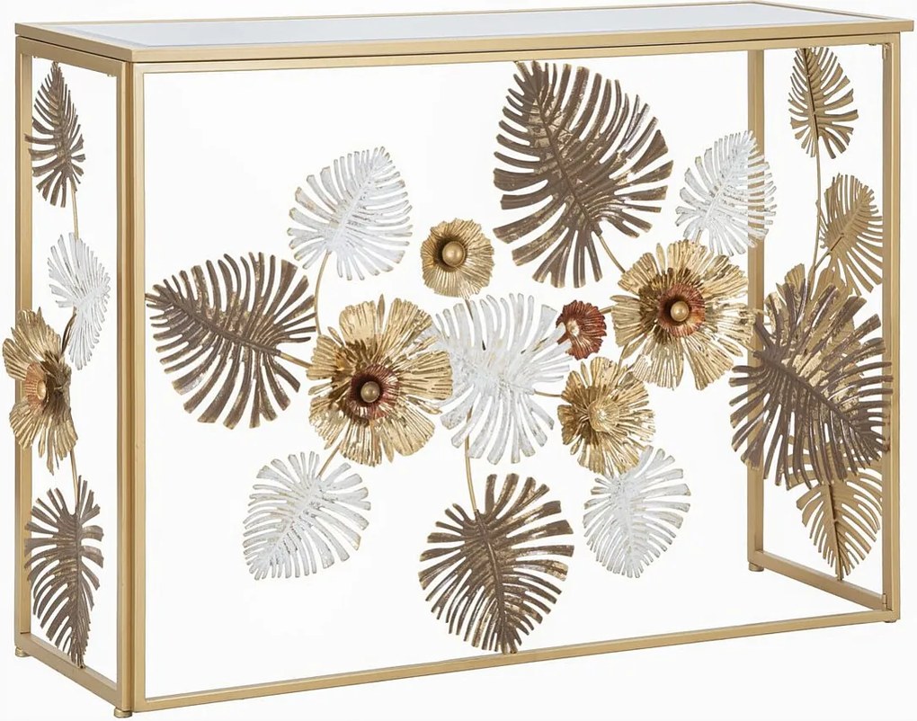Stolik Konsolowy Liść 71, Wielokolorowy, 113x40x80 cm, Kendra Home