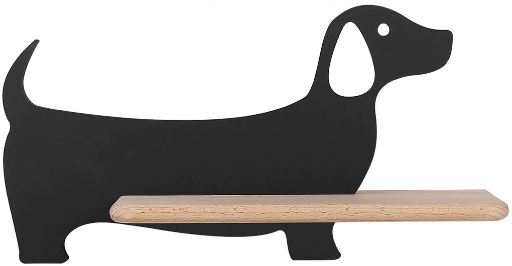 Lampka czarna dziecięca w kształcie pieska A8-E18