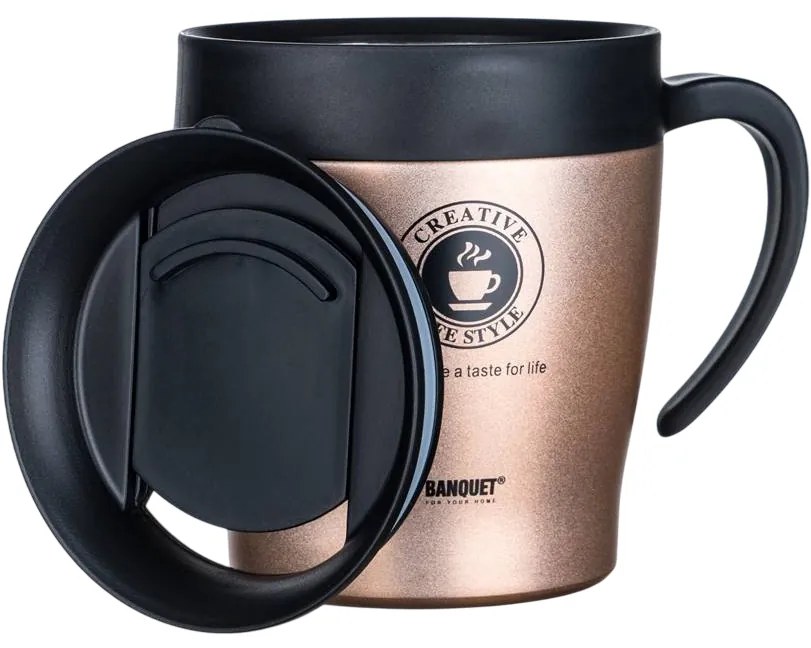 Banquet Podróżny kubek termiczny TAZZA 330 ml, brązowy