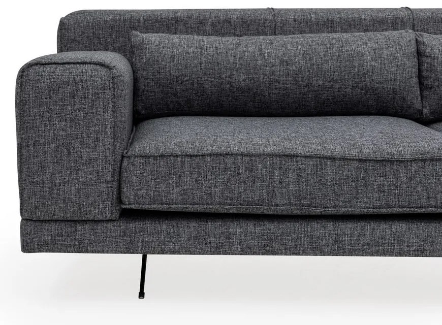 Ciemnoszara sofa narożna Artie Jivago, narożnik prawy