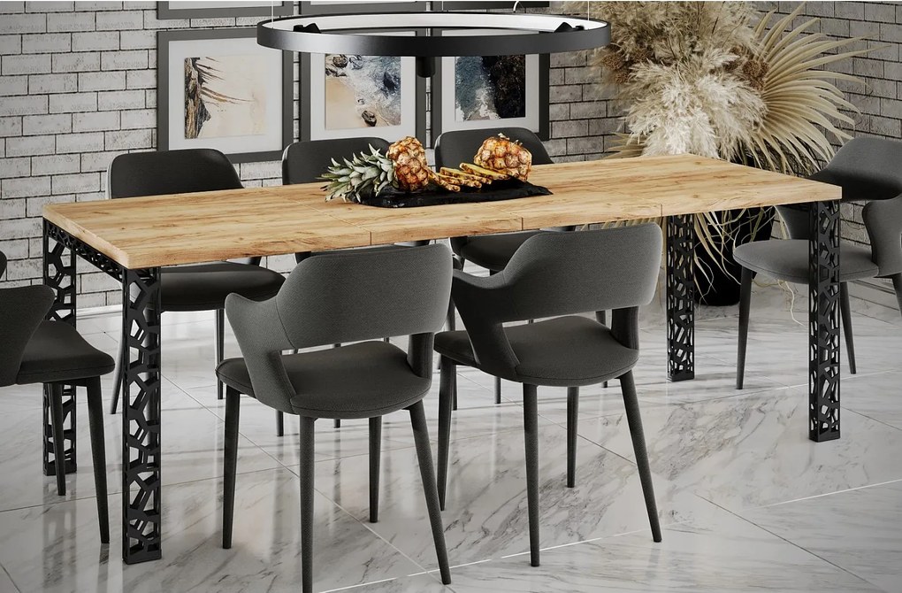 Stół rozkładany MATIO 80(170)x80 dąb złoty craft