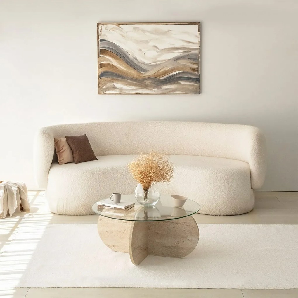Stolik konferencyjny Bubble Travertine