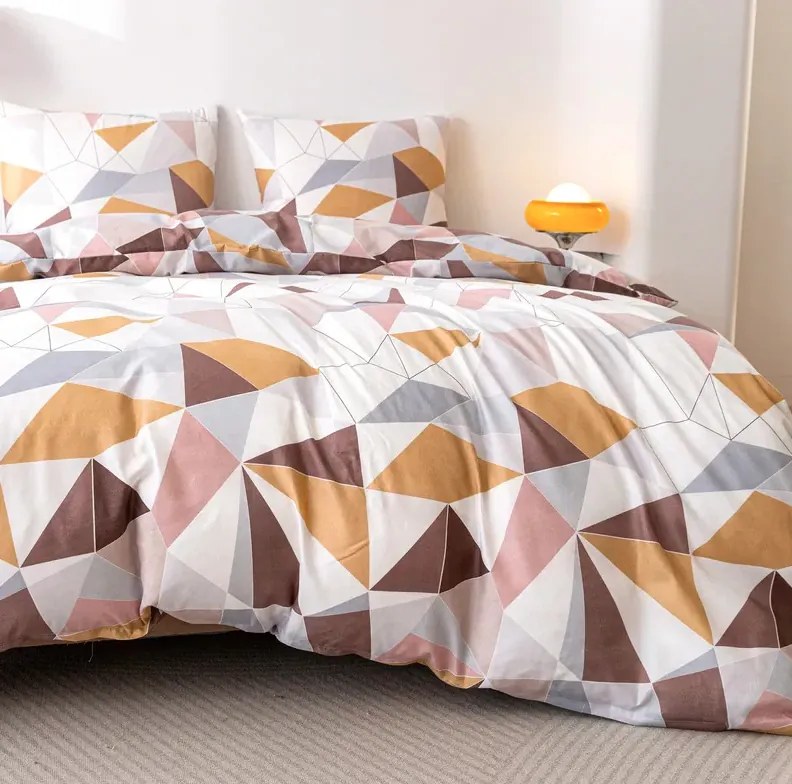 PrzytulneMieszkanie.pl PrzytulneMieszkanie.pl Pościel z mikrofibry TRIANGO wzorowane Rozmiar pościeli: 2 szt 70 x 80 cm | 160 x 200 cm