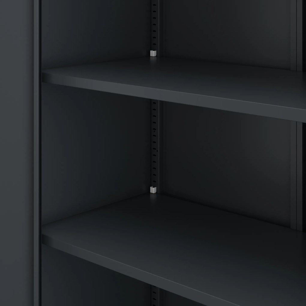 Szafa metalowa biurowa z 4 półkami antracytowa, 1750x800x400 mm: JAN Compact
