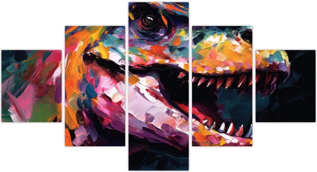 Obraz - Dinozaur, malarstwo (125x70 cm)