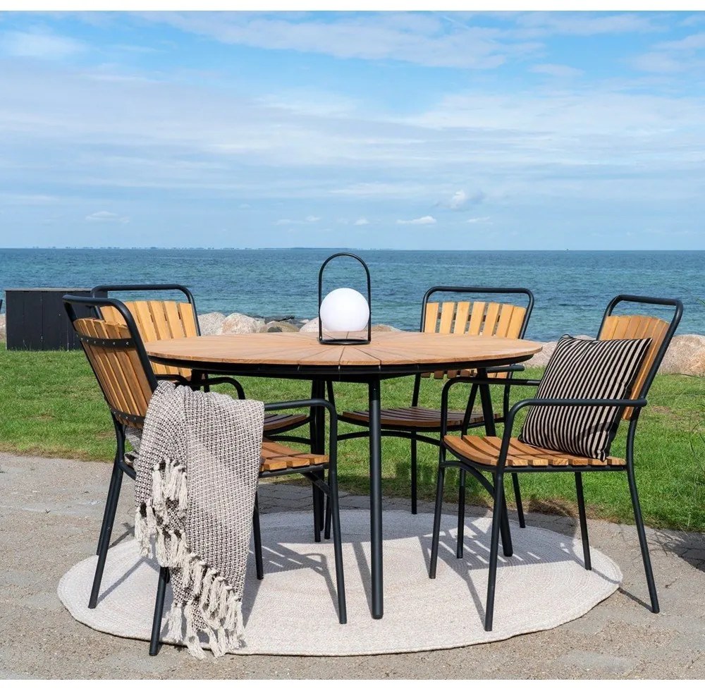 Okrągły stół z litego drewna tekowego ø 130 cm Cleveland – House Nordic