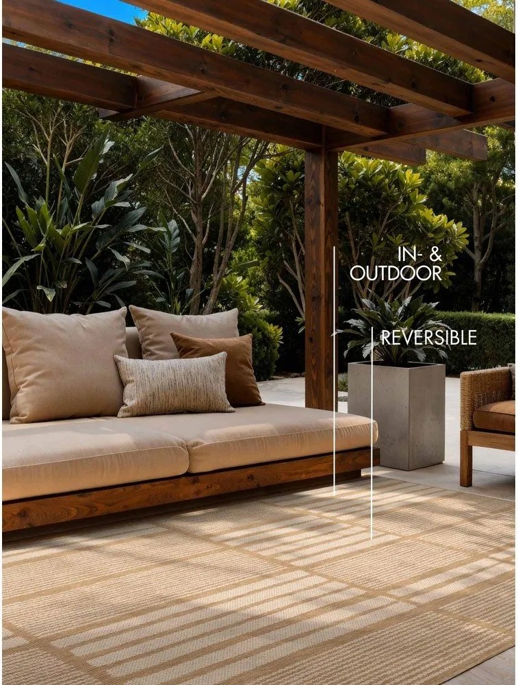 Kremowo-naturalny dywan odpowiedni na zewnątrz 200x300 cm Haringey Allington – Ted Baker