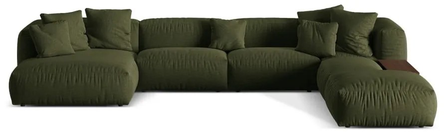 Zielony narożnik modułowy (prawostronny/w kształcie litery U) Martina – Micadoni Home