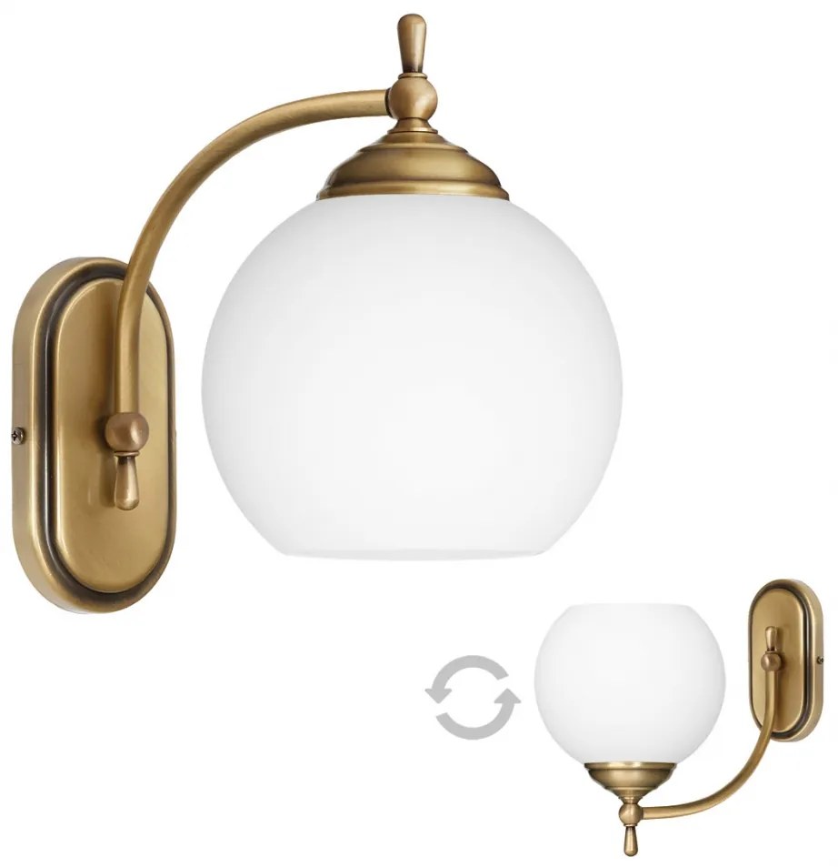 Złoty kinkiet z mosiądzu QC-K1