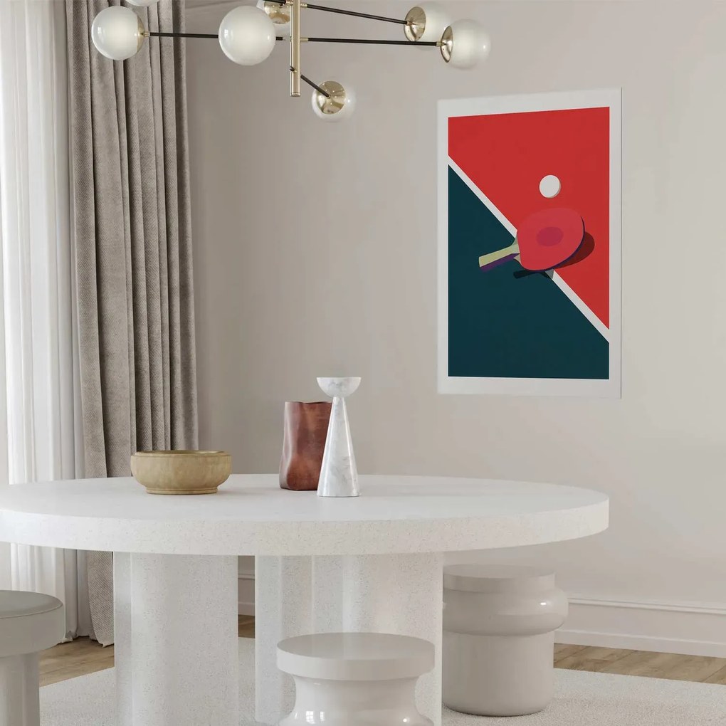 Plakat Tenis stołowy 60x90 cm bez ramy z marginesem ARTGEIST B