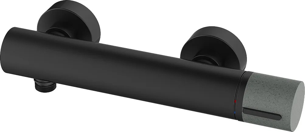 Manopola mieszacz prysznicowy mechaniczny czarnego marmuru i betonu