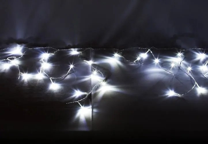 Świąteczny świetlny deszcz - 11,9 m, 600 LED, zimna biel