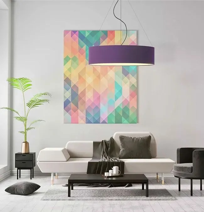Lampa wisząca z dużym abażurem 80 cm - B4-A02