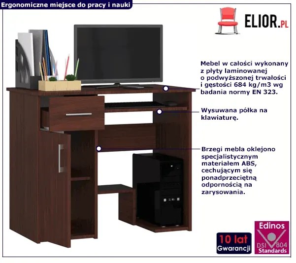 Biurko Z Szafką Wenge P5-N84