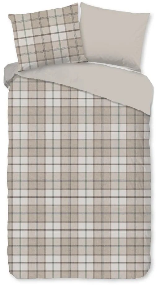Jasnobrązowa flanelowa pościel dwuosobowa 200x220 cm Bernardus – Good Morning