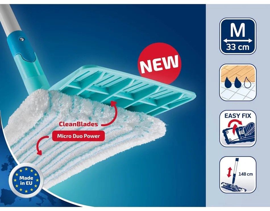 Leifheit Zestaw PowerClean M + nakładka wymienna micro duo Gratis 55515