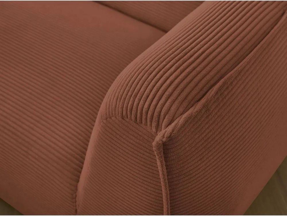 Pomarańczowa sztruksowa sofa 242 cm Giorgia – Bobochic Paris